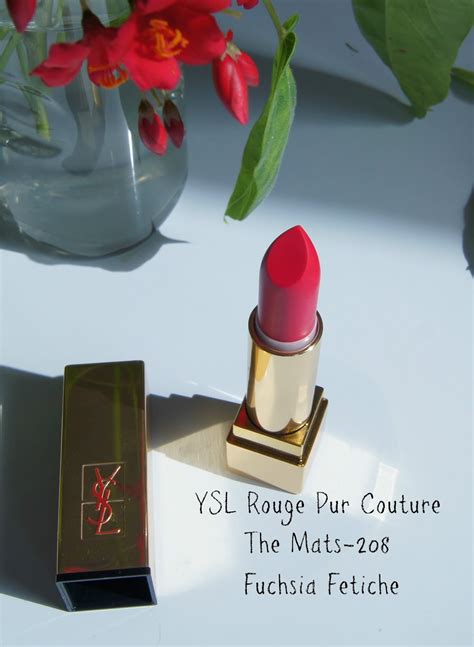 ysl 208 fuchsia fetiche swatch|Lipstick Week: YSL Rouge Pur Couture The Mats 208.